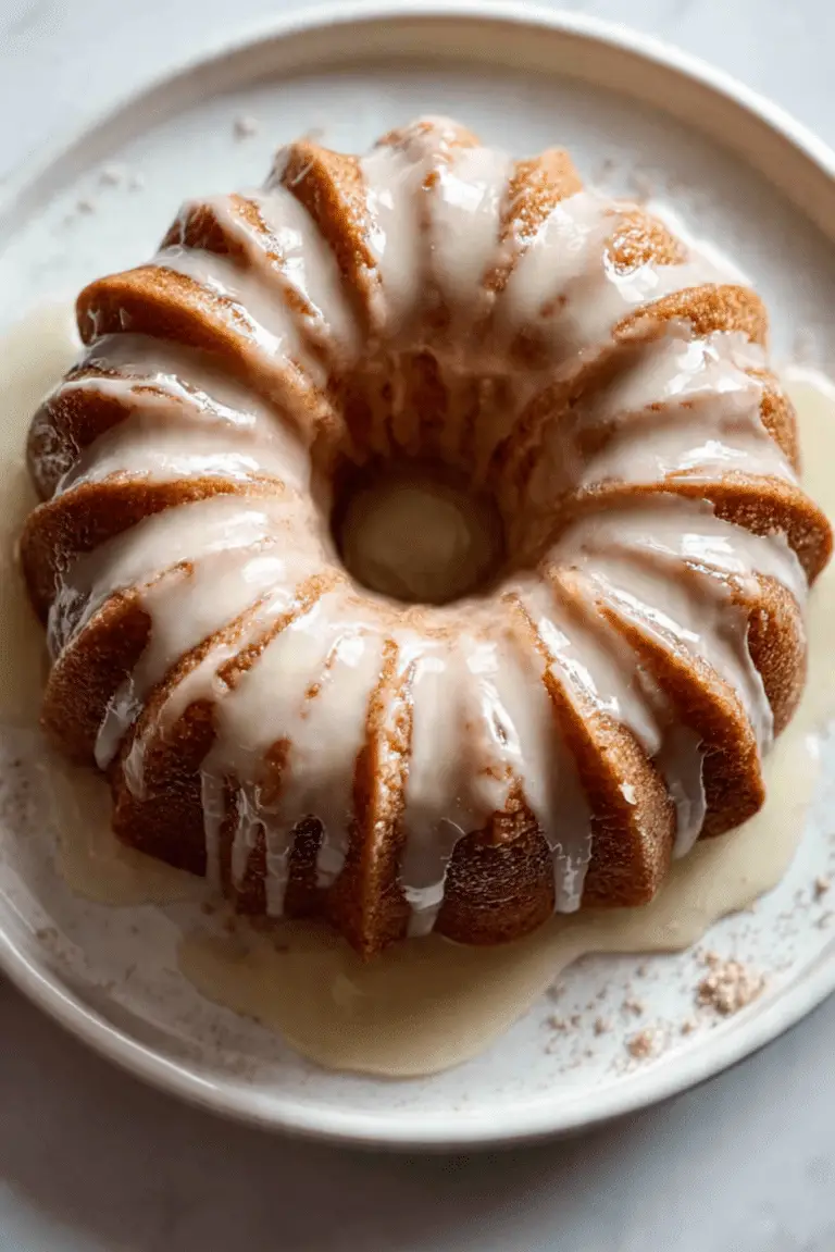 Moist Apple Cider Bundt Cake with Cider Glaze