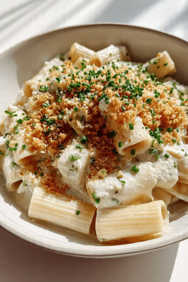 Creamy No-Cream Chickpea Rigatoni