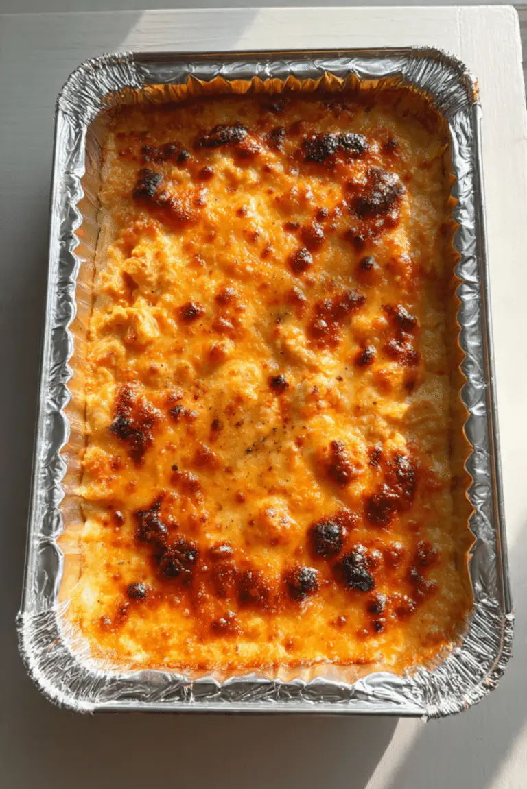 Baked Pimento Cheese Dip In Tin Foil Tray