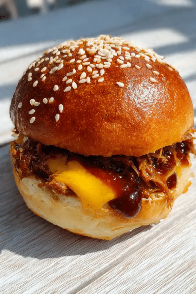 Slow Cooked BBQ Pulled Beef with Cheesy Mash