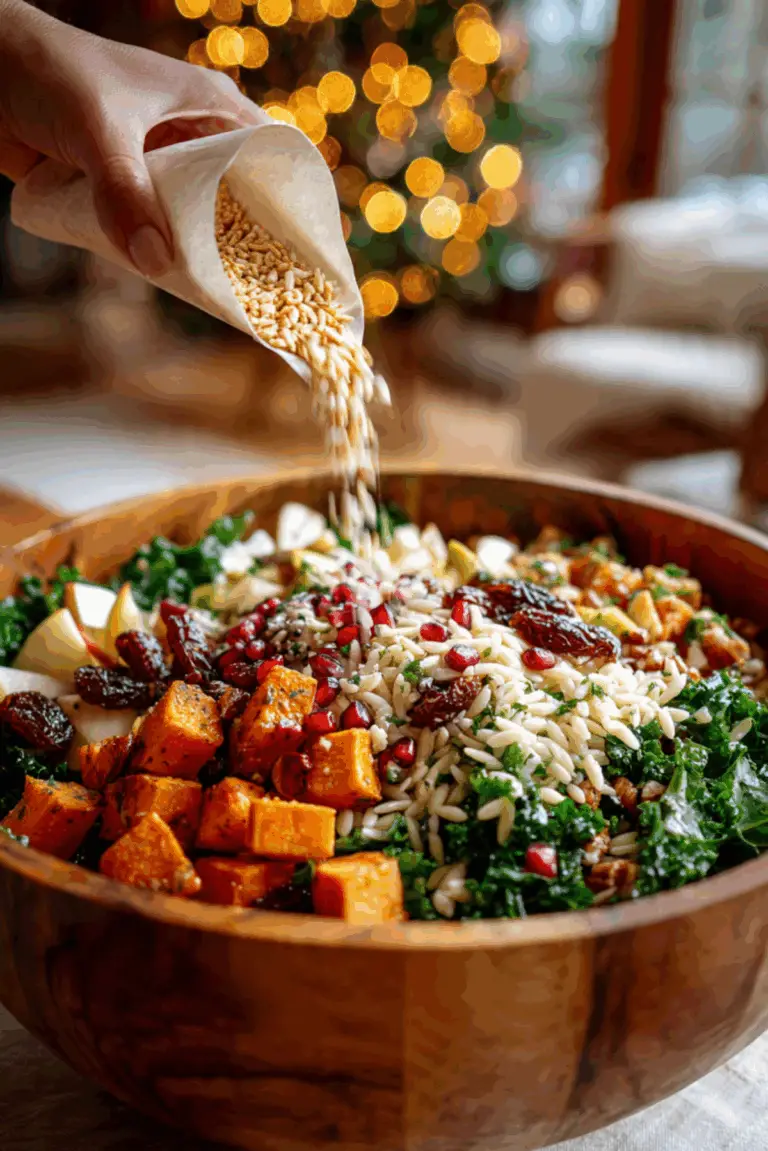 Crispy Parmesan Orzo Salad w/Orange Maple Vinaigrette