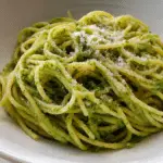 Green Angel Hair with Garlic Butter