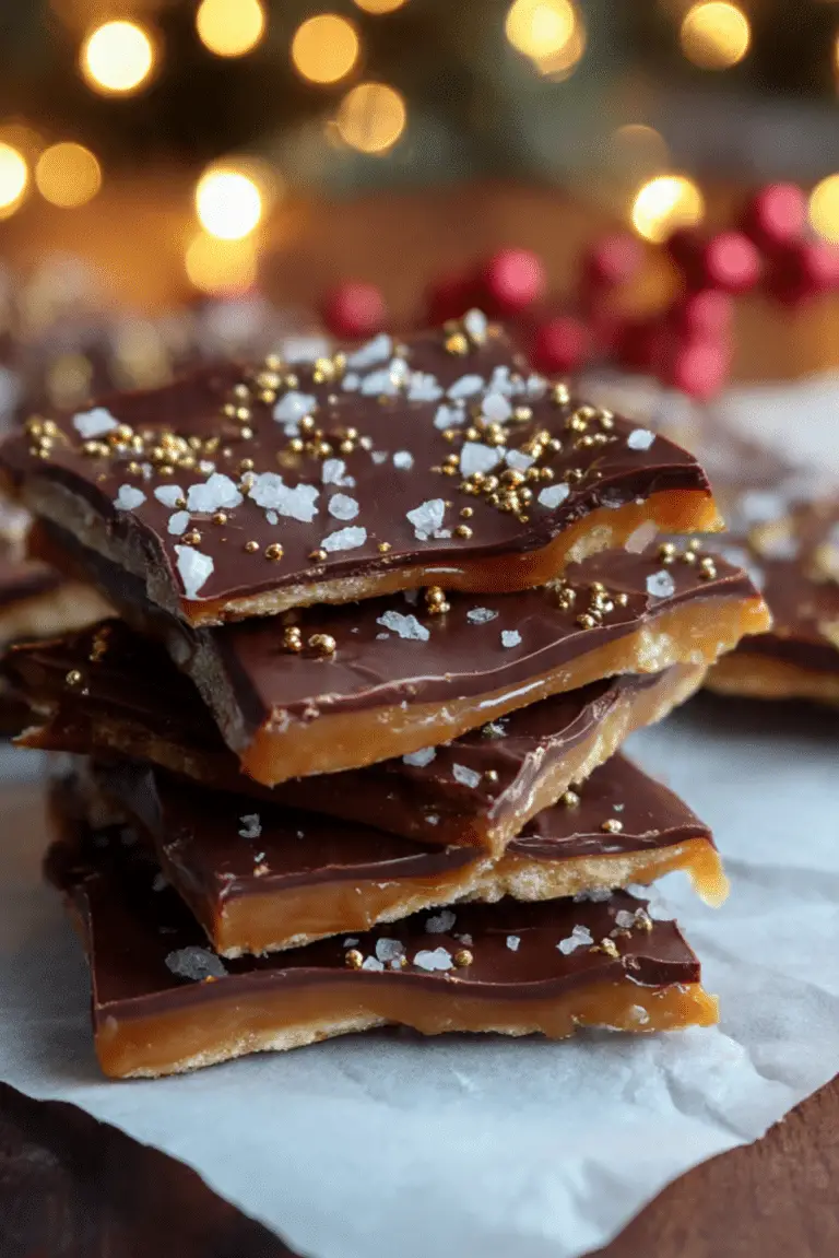 Easy Cracker Toffee with Pecans for Holidays