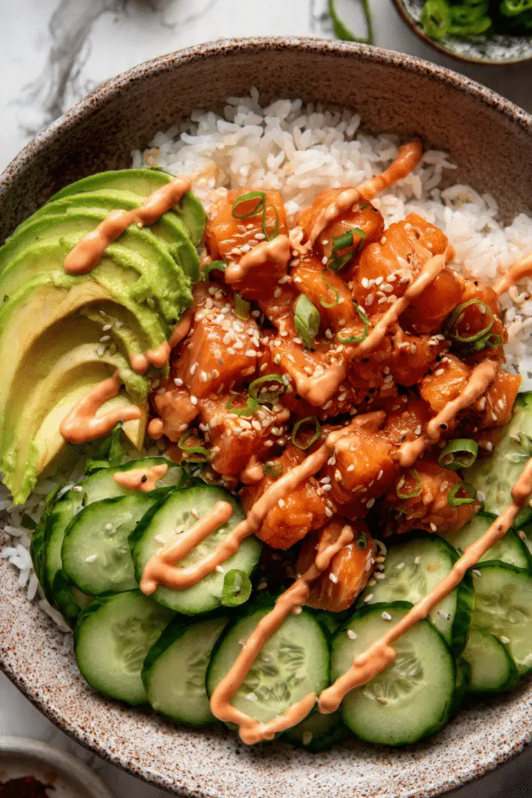 Spicy Salmon Rice Bowls