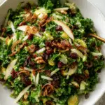 Kale Apple Salad with Crispy Shallots