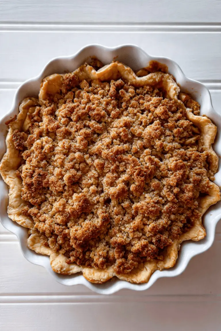 Apple Crumble Pie with Brown Sugar Crumble Topping