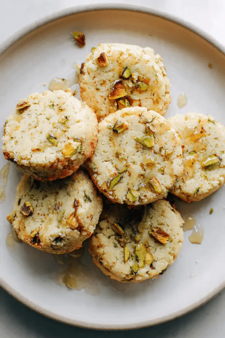 Salty Smoked Pistachio-and-Honey Shortbread Cookies