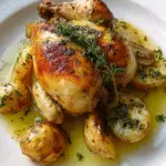 ONE PAN MEDITERRANEAN ROASTED CHICKEN & LEMONY POTATOES