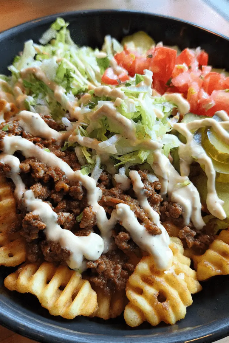 Burger Bowls with House Sauce and Ranch Fries