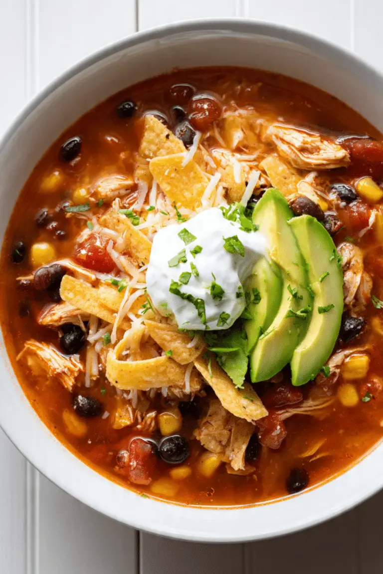 Simple Chicken Tortilla Soup