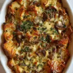 GARLIC & HERB MUSHROOM STRATA