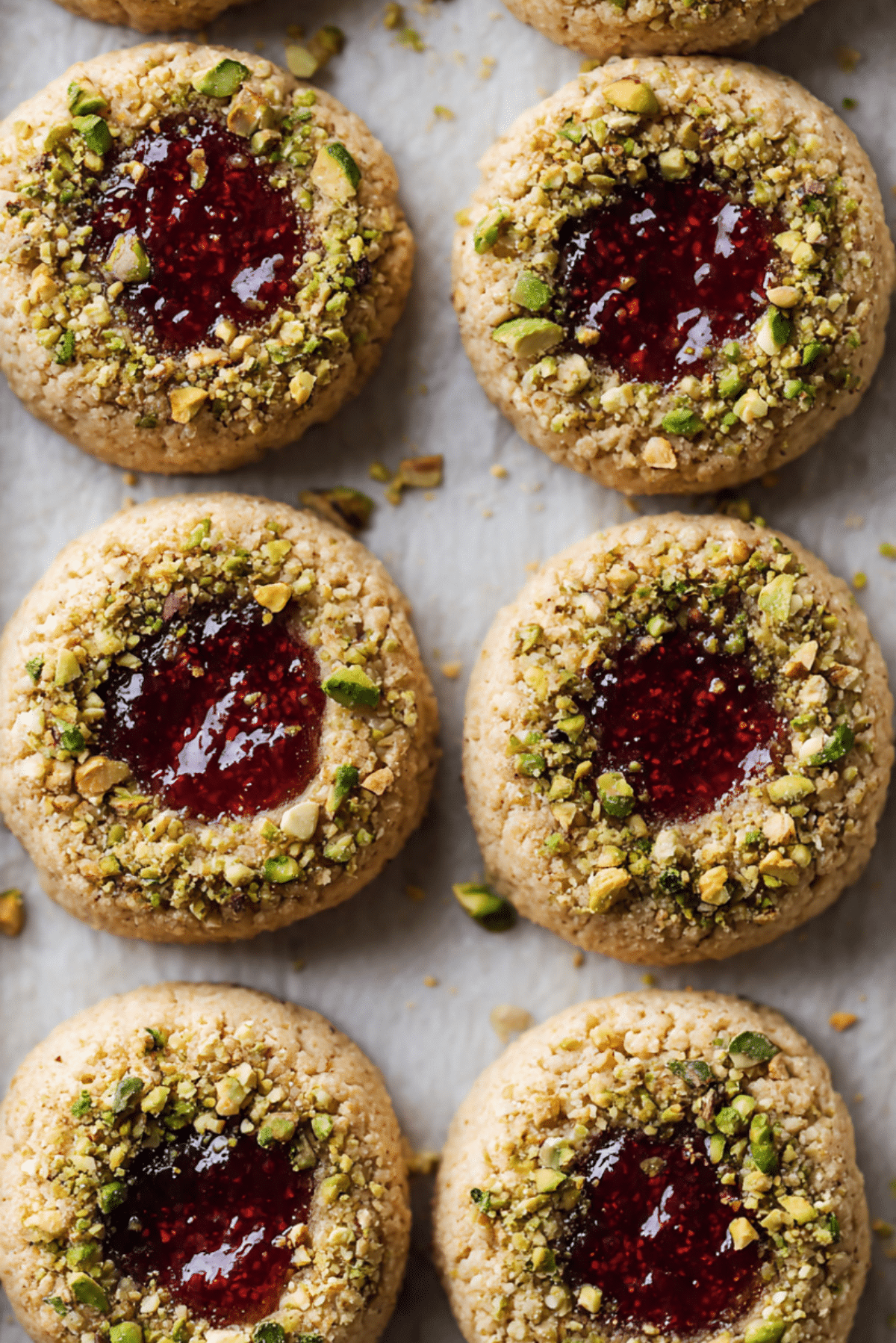 Pistachio Thumbprint Cookies