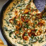 Spinach Queso with Crispy Jalapeños
