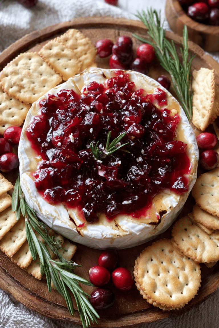 Baked Brie with Cranberry Orange Relish