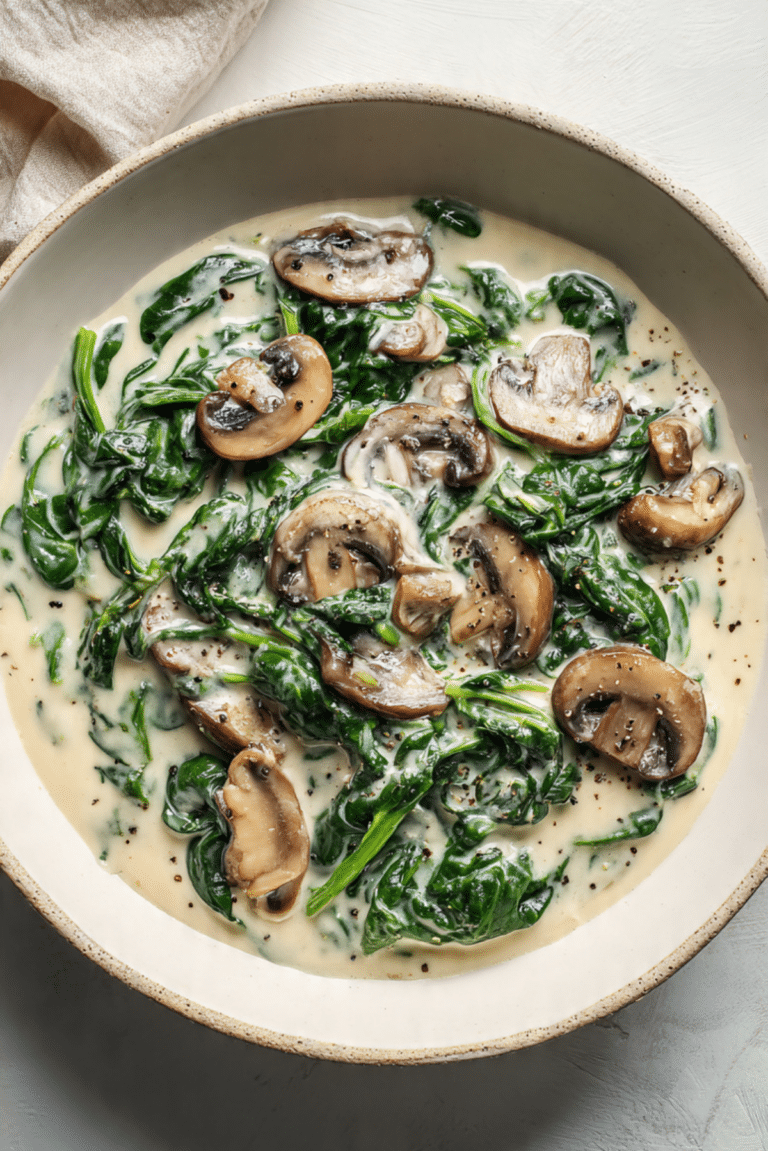 Creamy Spinach Mushroom