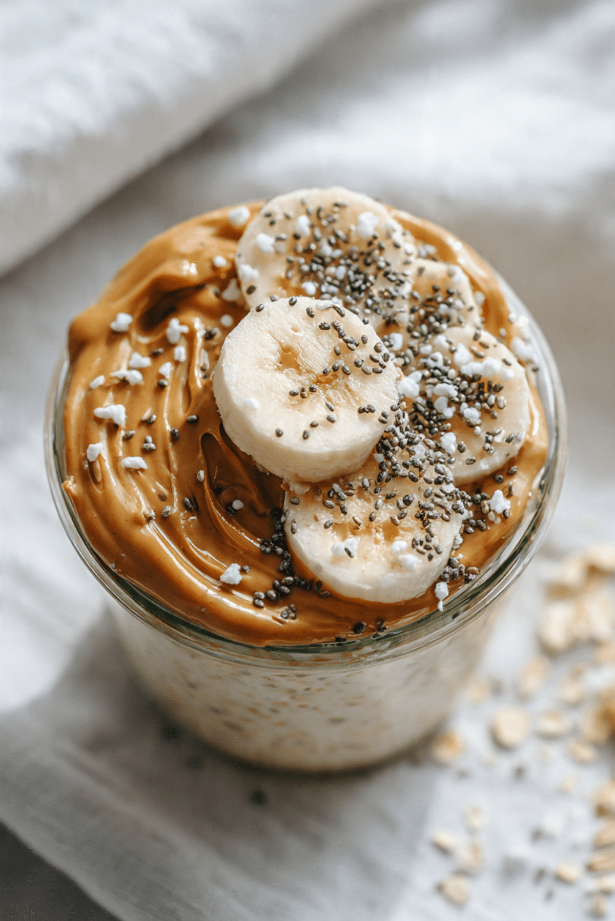 Overnight Oats with Peanut Butter and Banana