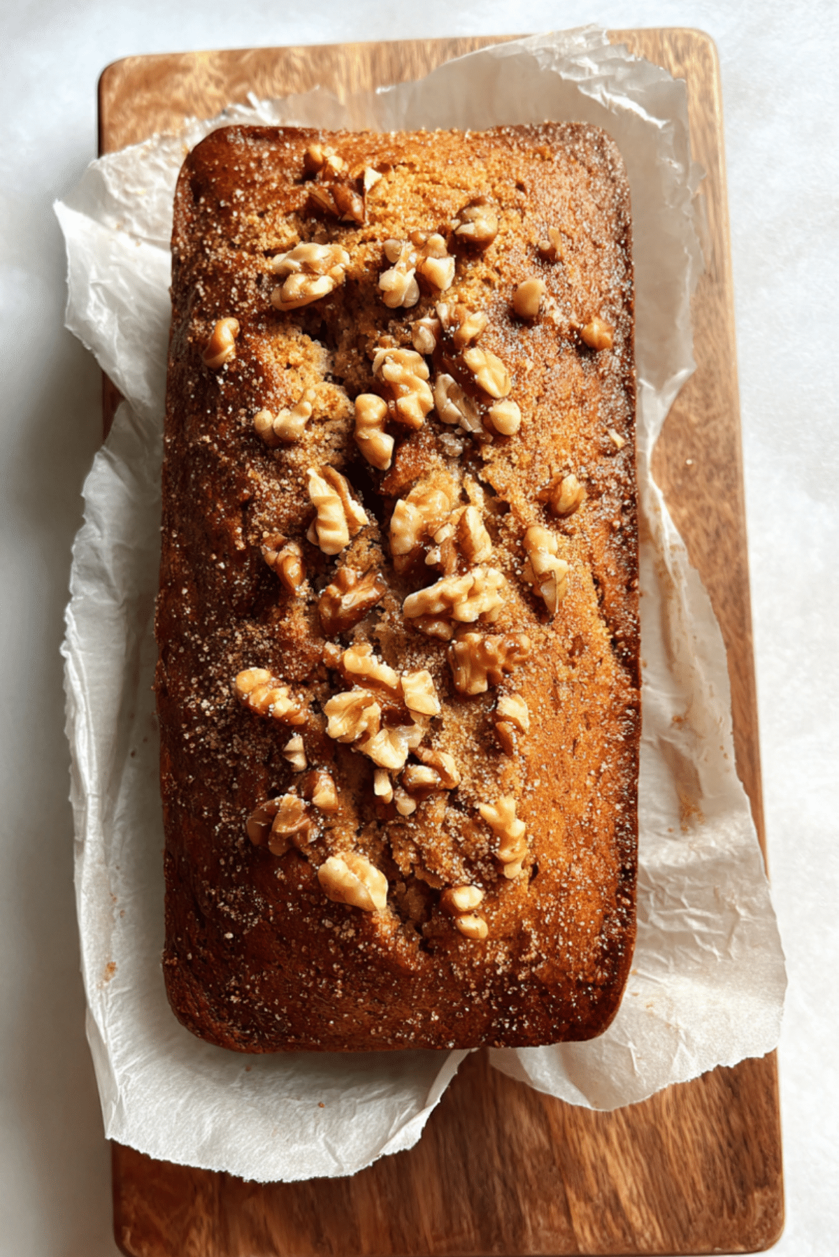 Banana Bread with Walnuts and Cinnamon