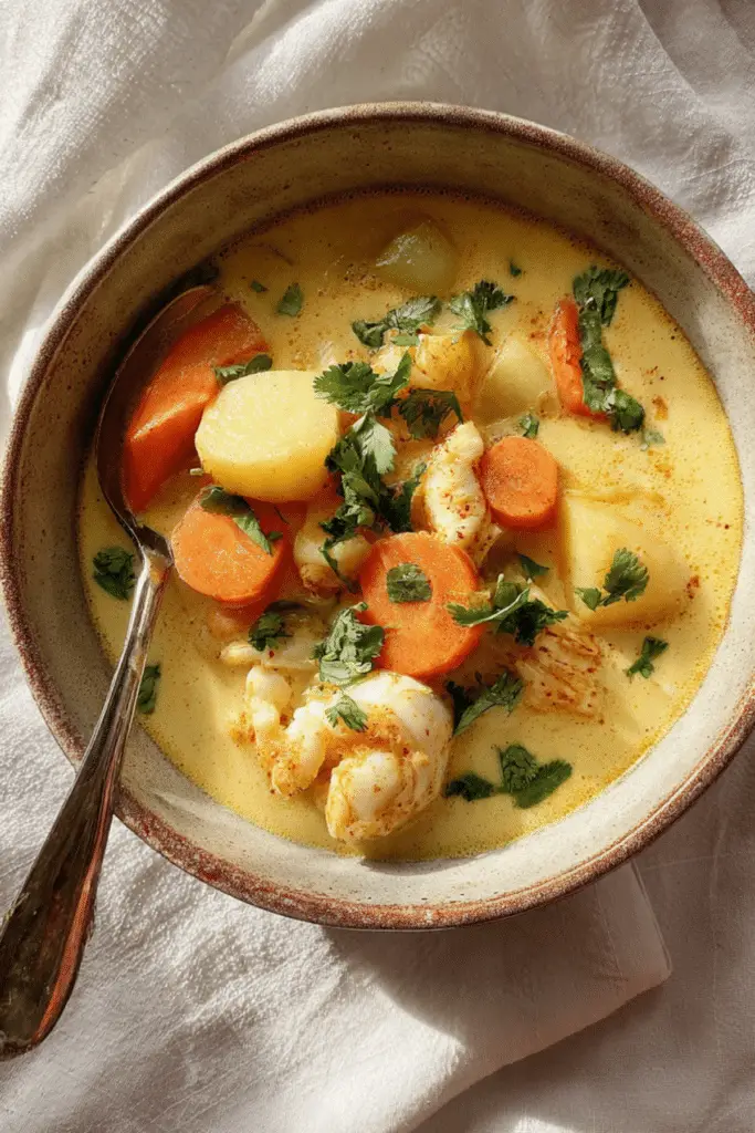 Creamy Coconut White Fish Stew