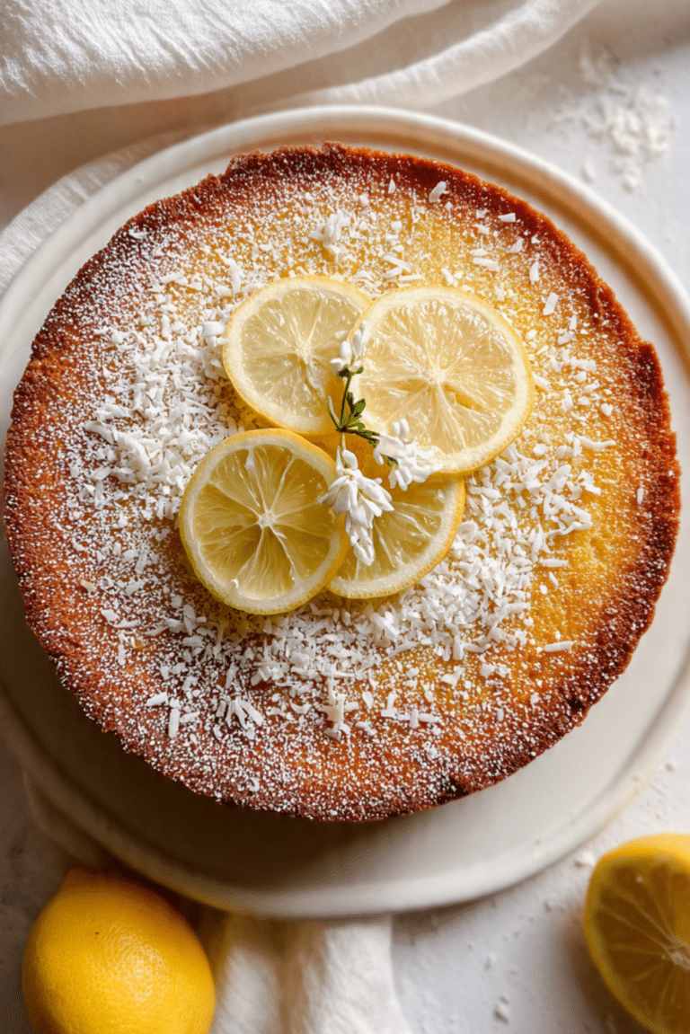 Lemon-Coconut Almond Cake