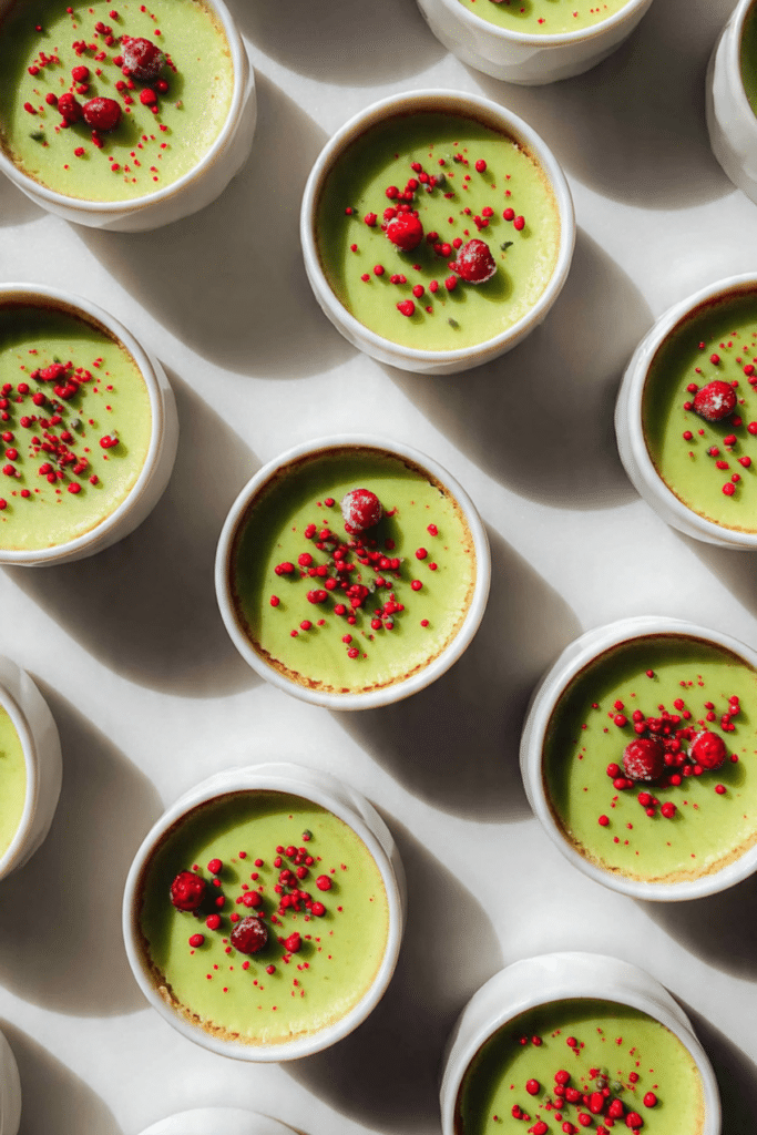 Grinch Mini Cheesecakes