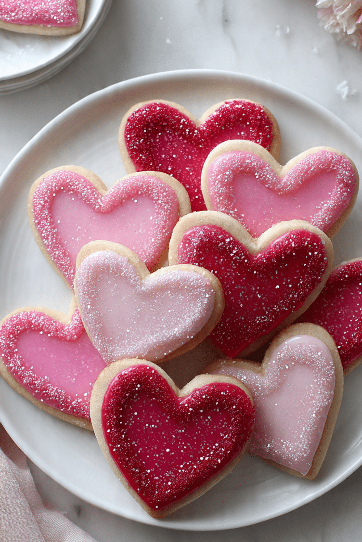 Sparkle Sweetheart Cookies