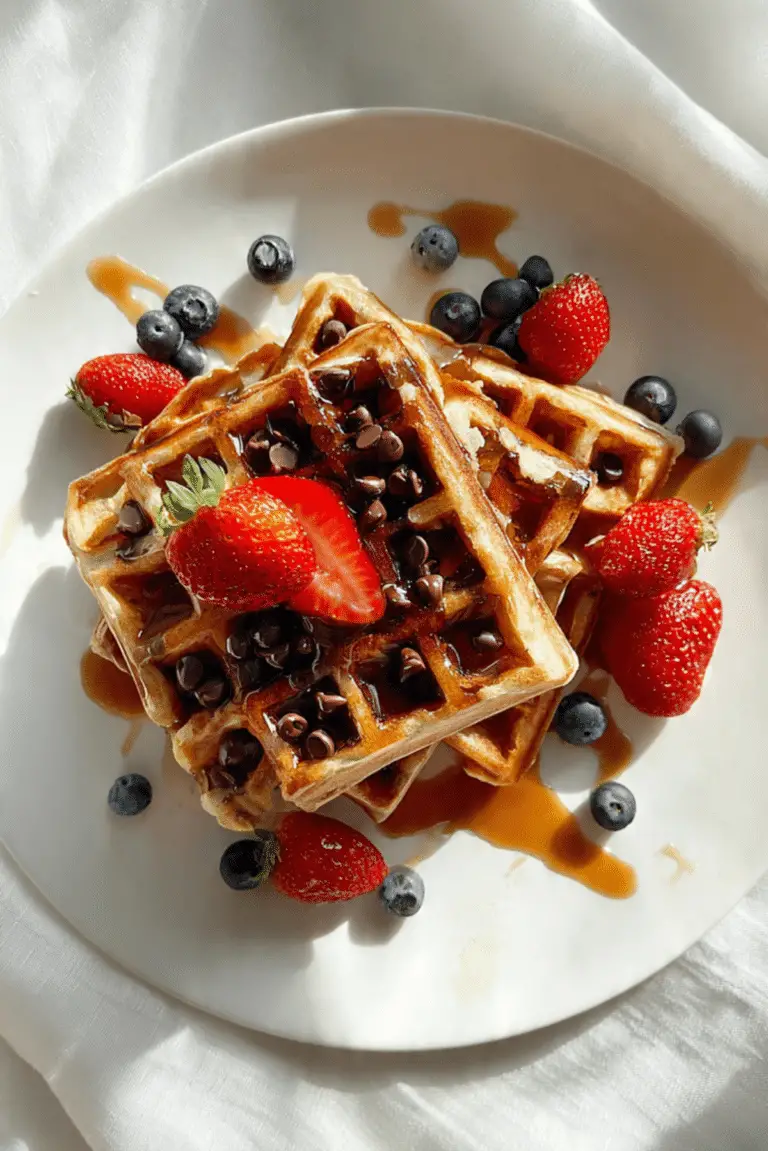 Chocolate Chip Protein Waffles