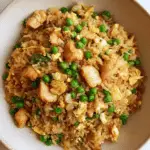 Honey Garlic Chicken Fried Rice with Peas