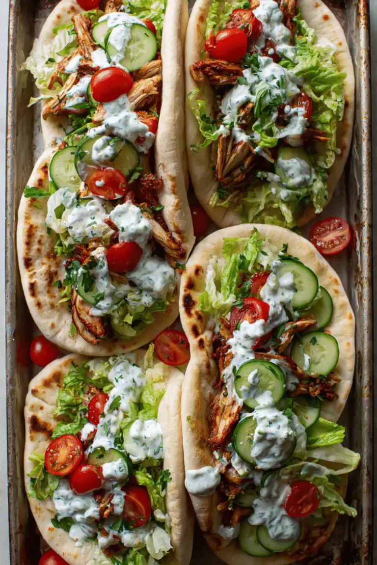 Sheet Pan Chicken Pitas with Herb Ranch Recipe