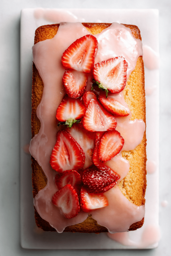 Strawberry Milkshake Pound Cake