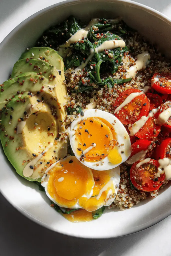 Breakfast Bowl with Quinoa and Avocado