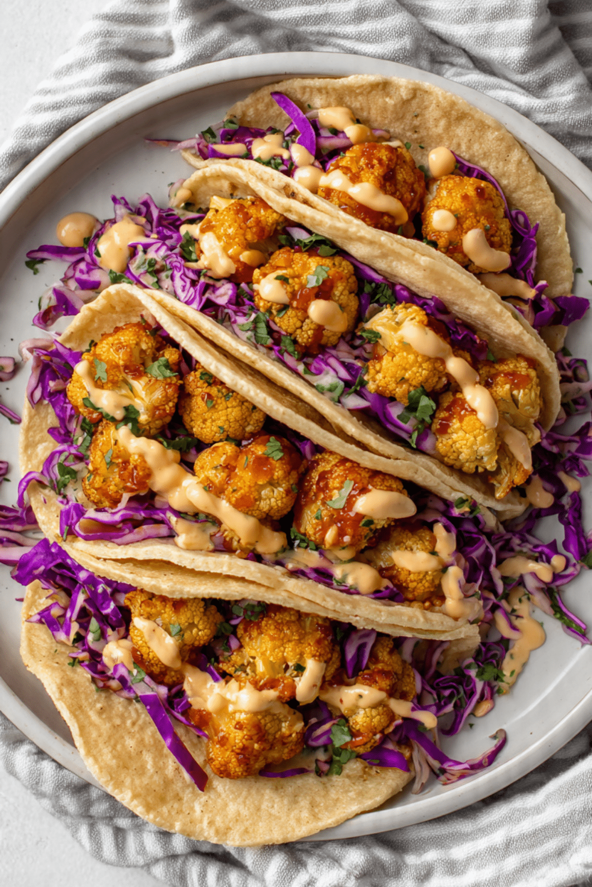Sweet Chili Roasted Cauliflower Tacos Recipe