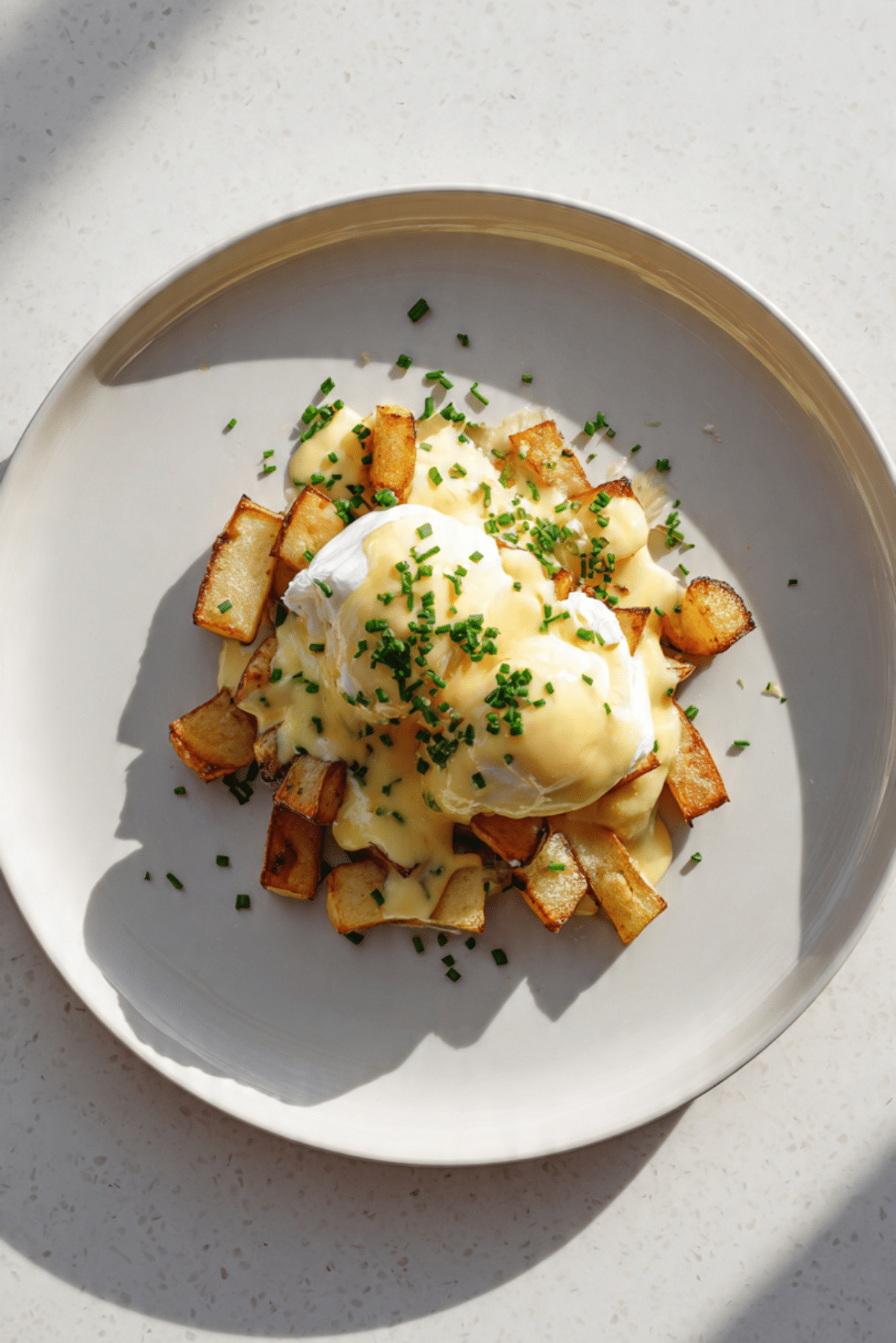 Breakfast Poutine with Hollandaise Sauce