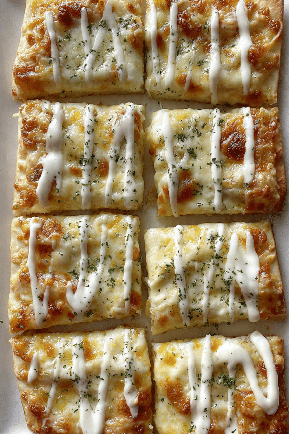 Pizza Squares with White Sauce Recipe