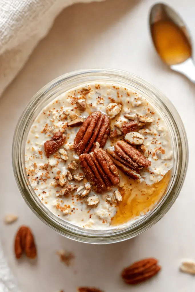 Maple Pecan Overnight Oats Recipe