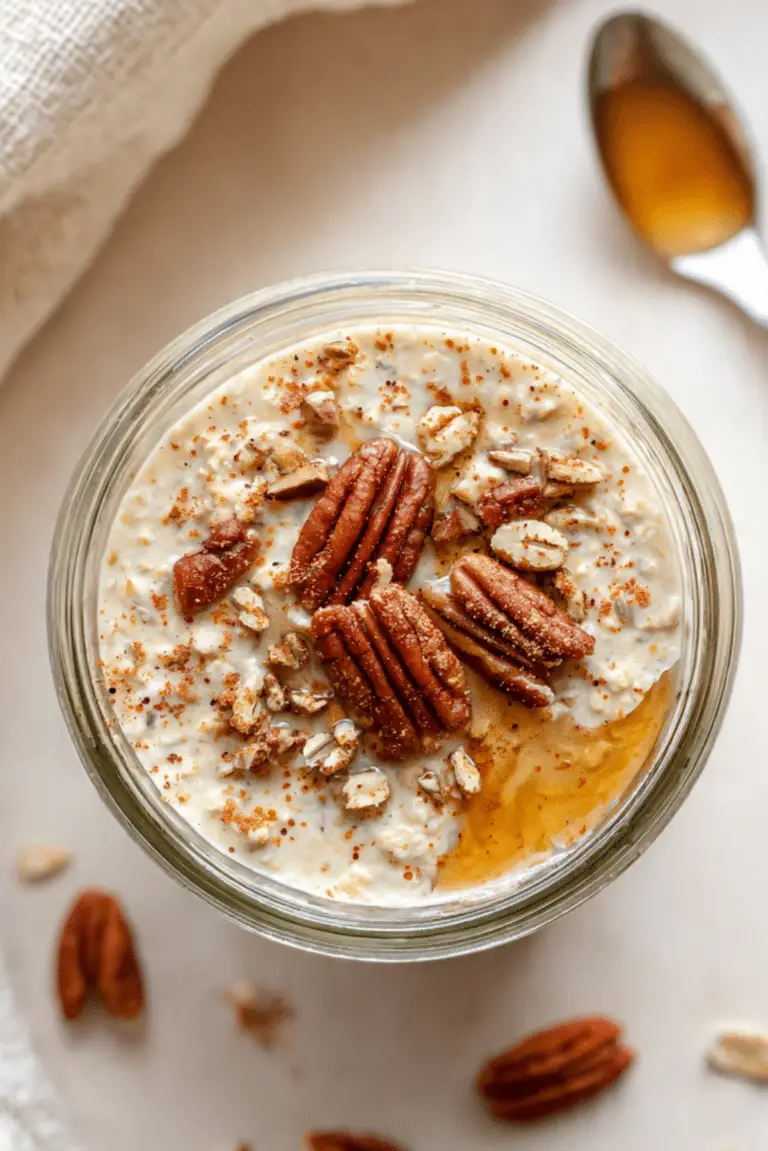 Maple Pecan Overnight Oats Recipe
