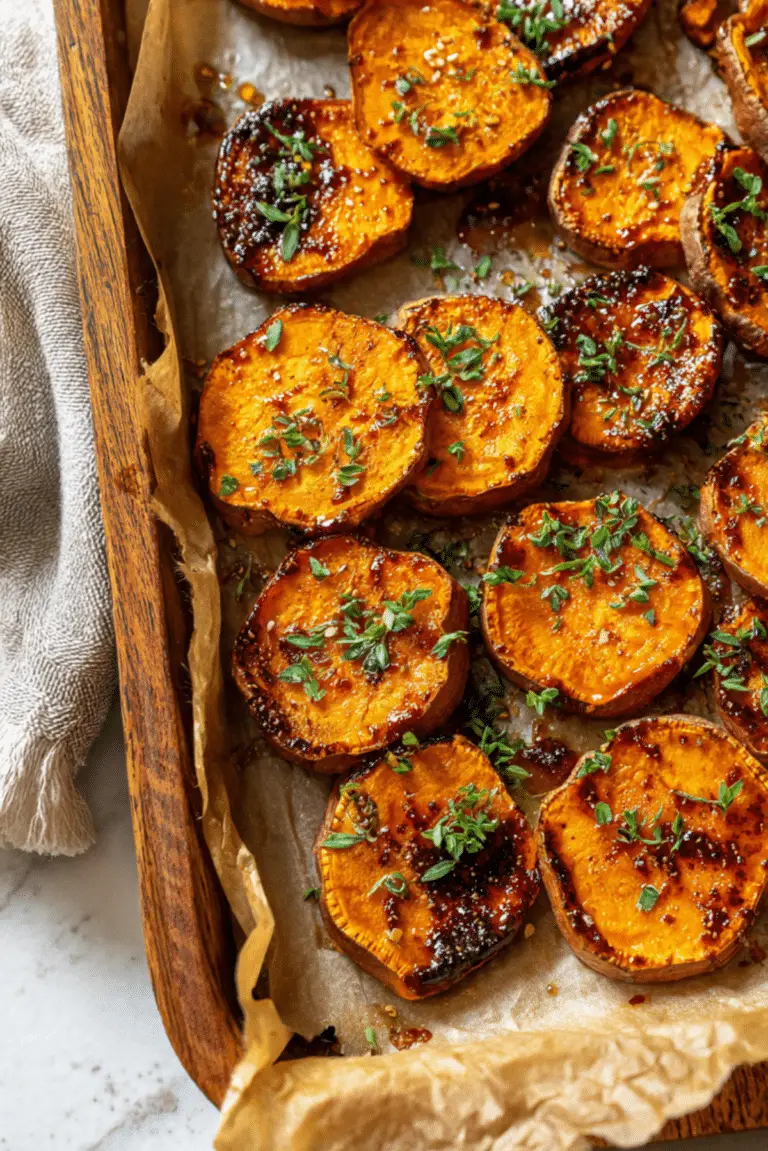 Honey Chili Roasted Sweet Potatoes Recipe