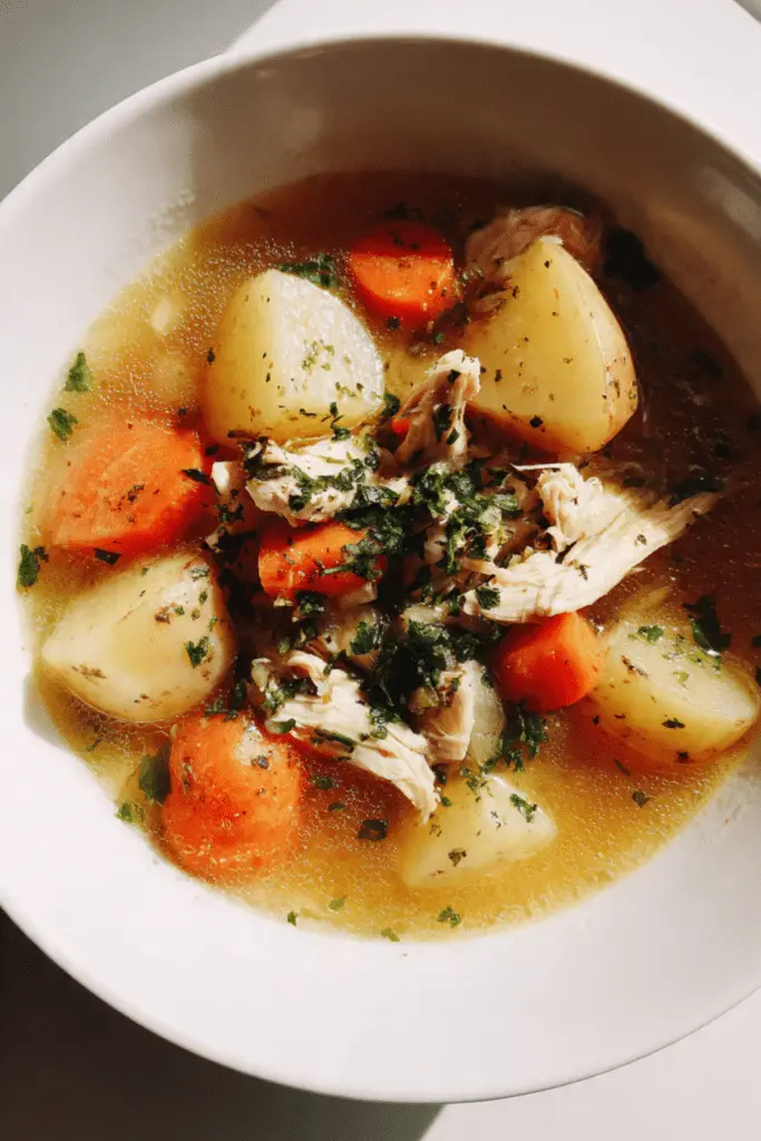 Chicken Soup with Potatoes Comfort Bowl