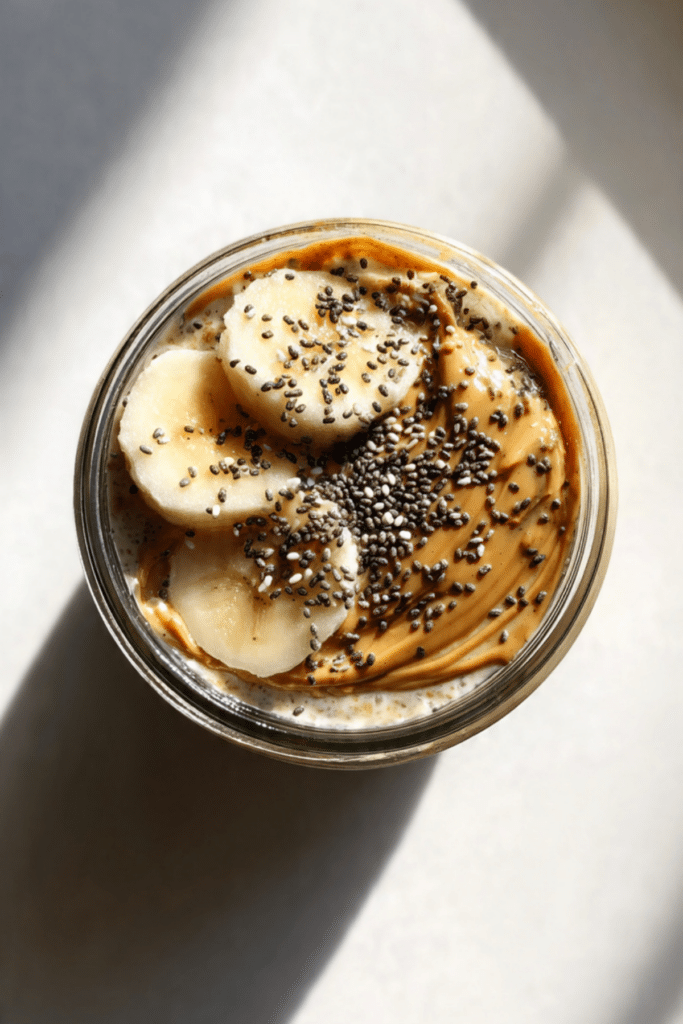 Overnight Oats with Peanut Butter and Banana