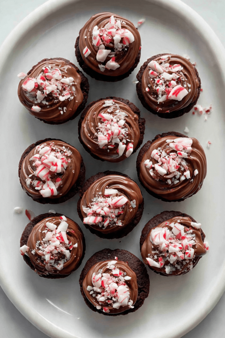 Peppermint Brownie Bites