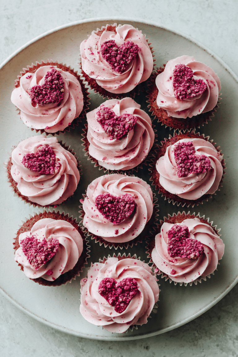 Heart Beet Cupcakes