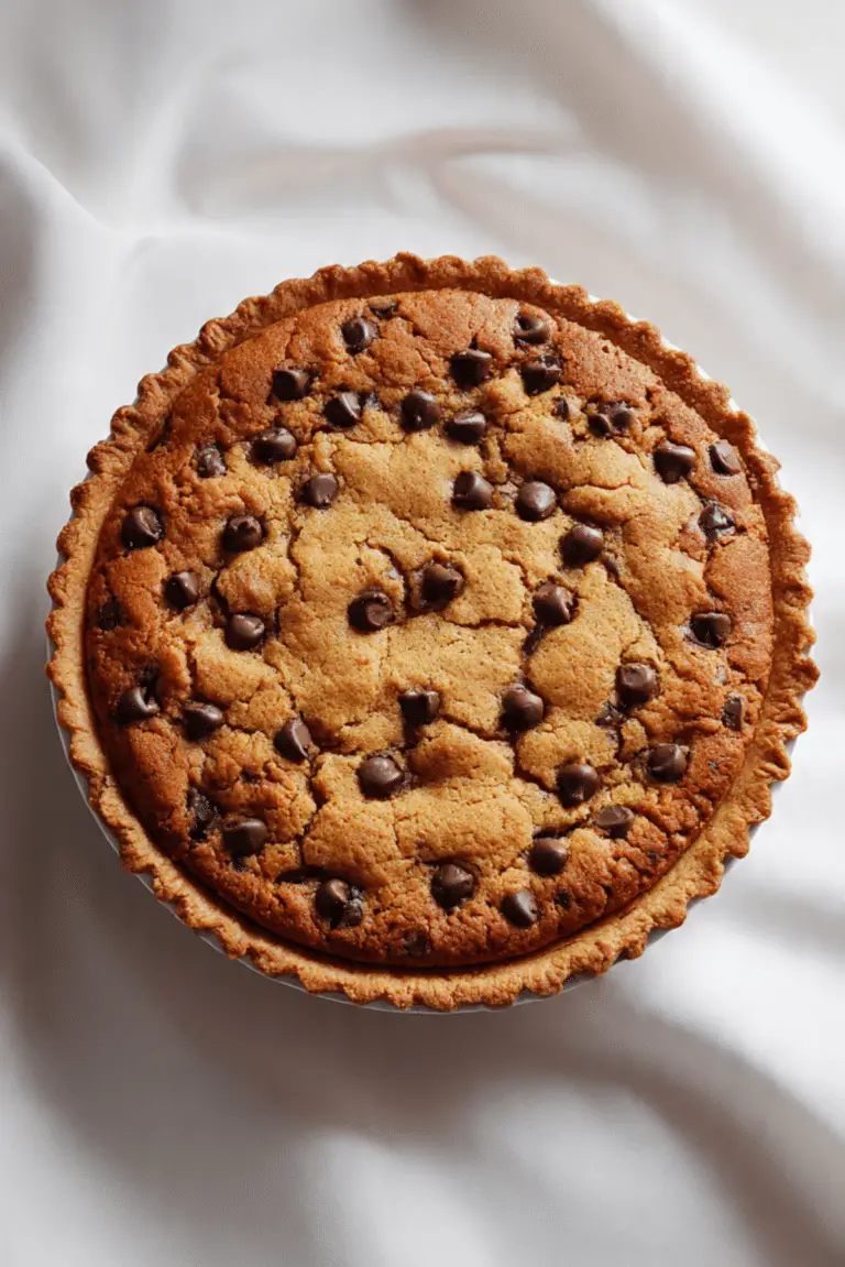 Chocolate Chip Funny Cake Pie