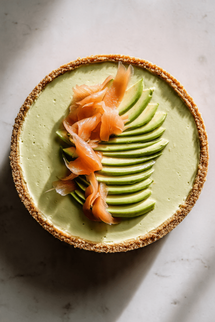 Avocado Salmon Cheesecake