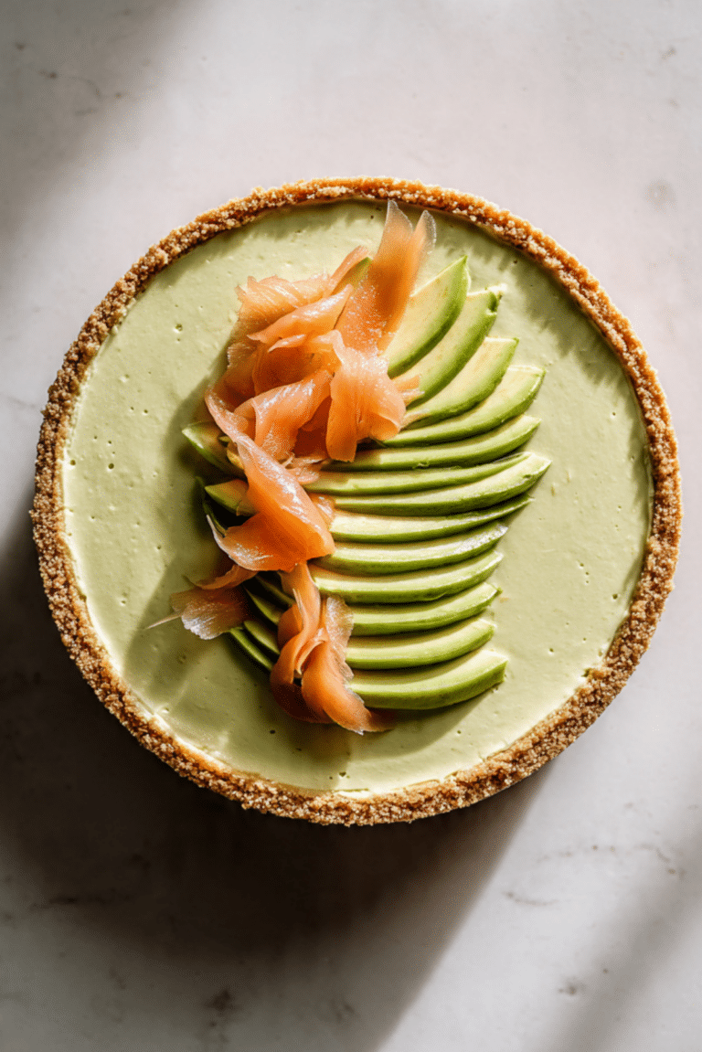 Avocado Salmon Cheesecake