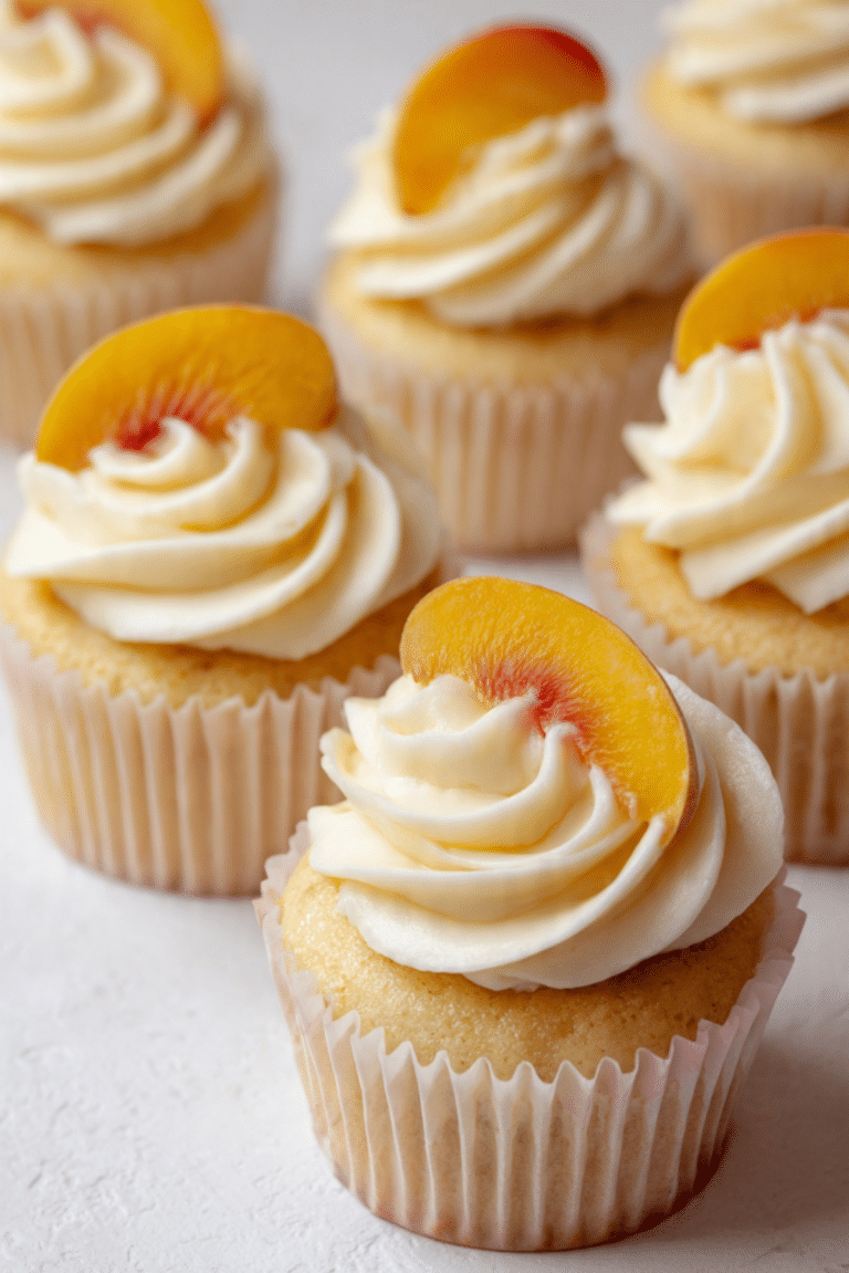 Peach Cream Cheese Cupcakes