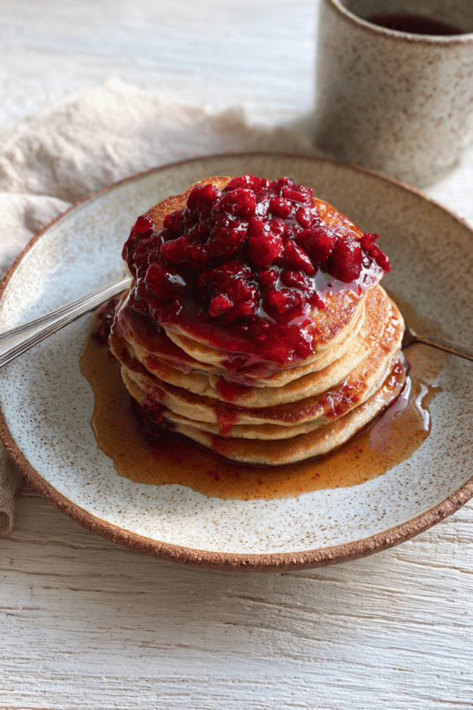 Nut-Free Paleo Pancakes with Berry Compote