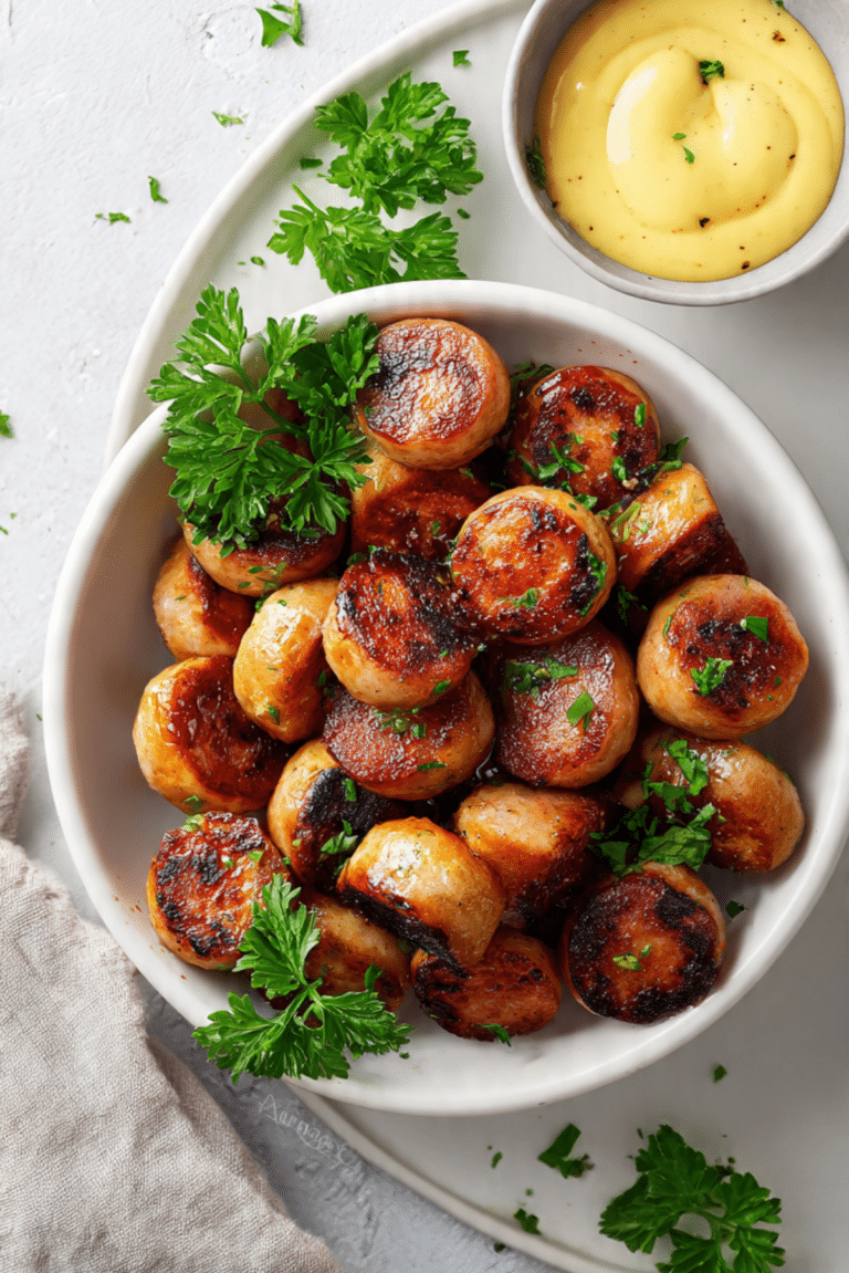 Air Fryer Chicken Sausage Bites