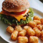 Cheeseburger with Crispy Tater Tots