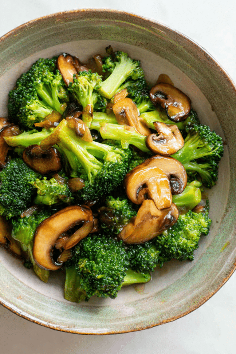 Garlic Broccoli & Mushroom Stir-Fry