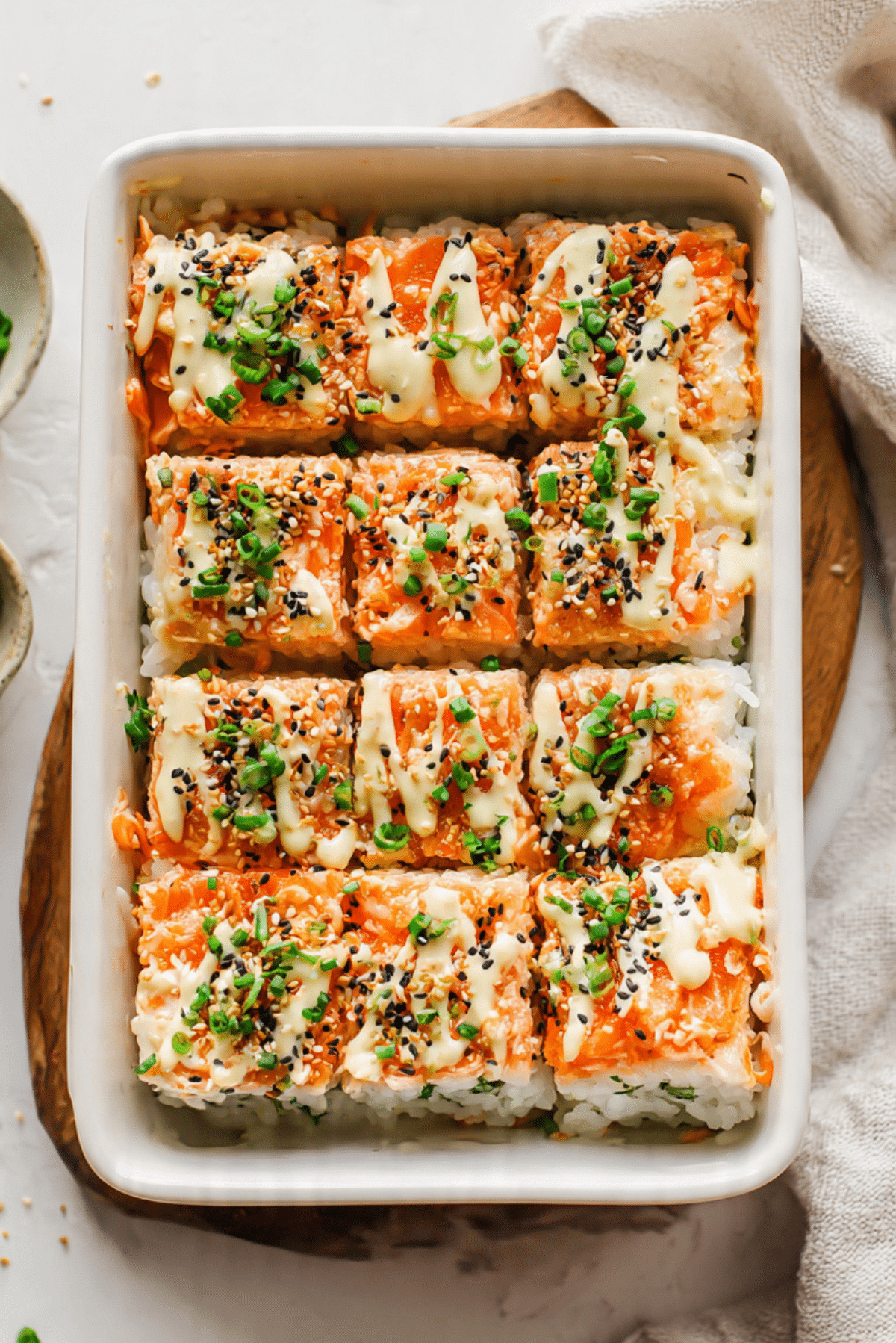 Spicy Salmon Sushi Bake