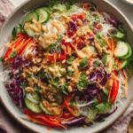 Spring Roll Salad with Peanut Dressing